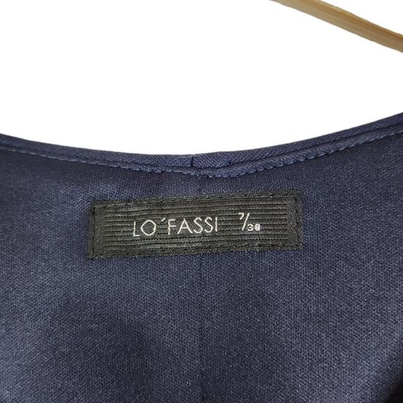 LO'FASSI Dress Womens 7 / 30 Blue White Eyelet‎ Striped Floral Dress LOFASSI - Picture 6 of 7